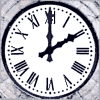 à 14 heures horloge