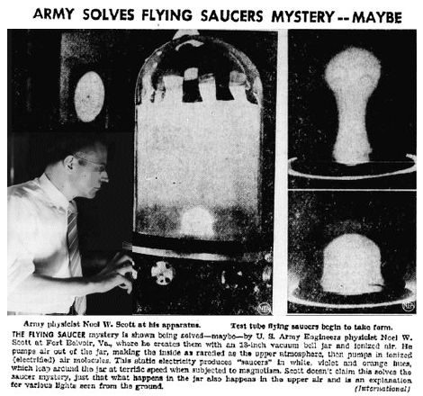 Noel Scott et sa cloche à vide scott