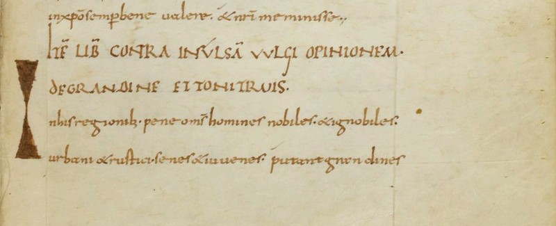 En-tête de l'unique copie du livre d'Agobard la copie