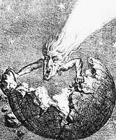 la rencontre de la comète avec la terre cataclysme