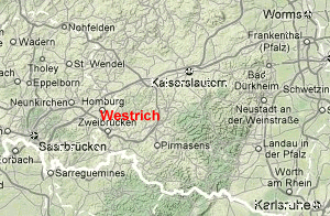 carte montrant la Westrie Westrich