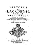 Histoire de l'académie toyale des sciences pour 1741 mémoires