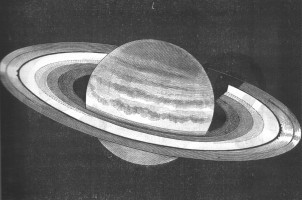 Saturne d'après L'Astronomie populaire reproduction de l'astronomie populaire