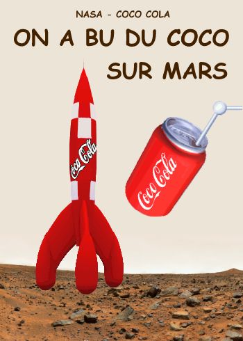 Brochure qui devait ètre tirée à des centaines de millions d'exemplaires brochure NASA-Coco Cola